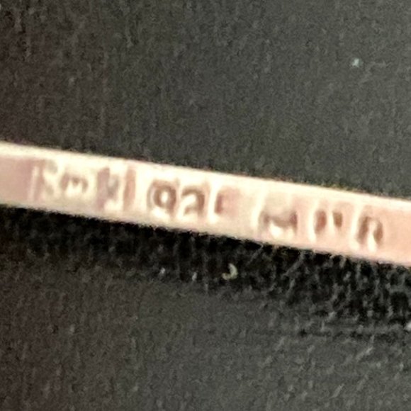 Vintage - and timeless - signed sterling bar necklace - Picture 4 of 4